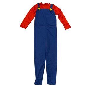 Super Mario Inspired Red & Blue Costume Jumpsuit Youth XL
